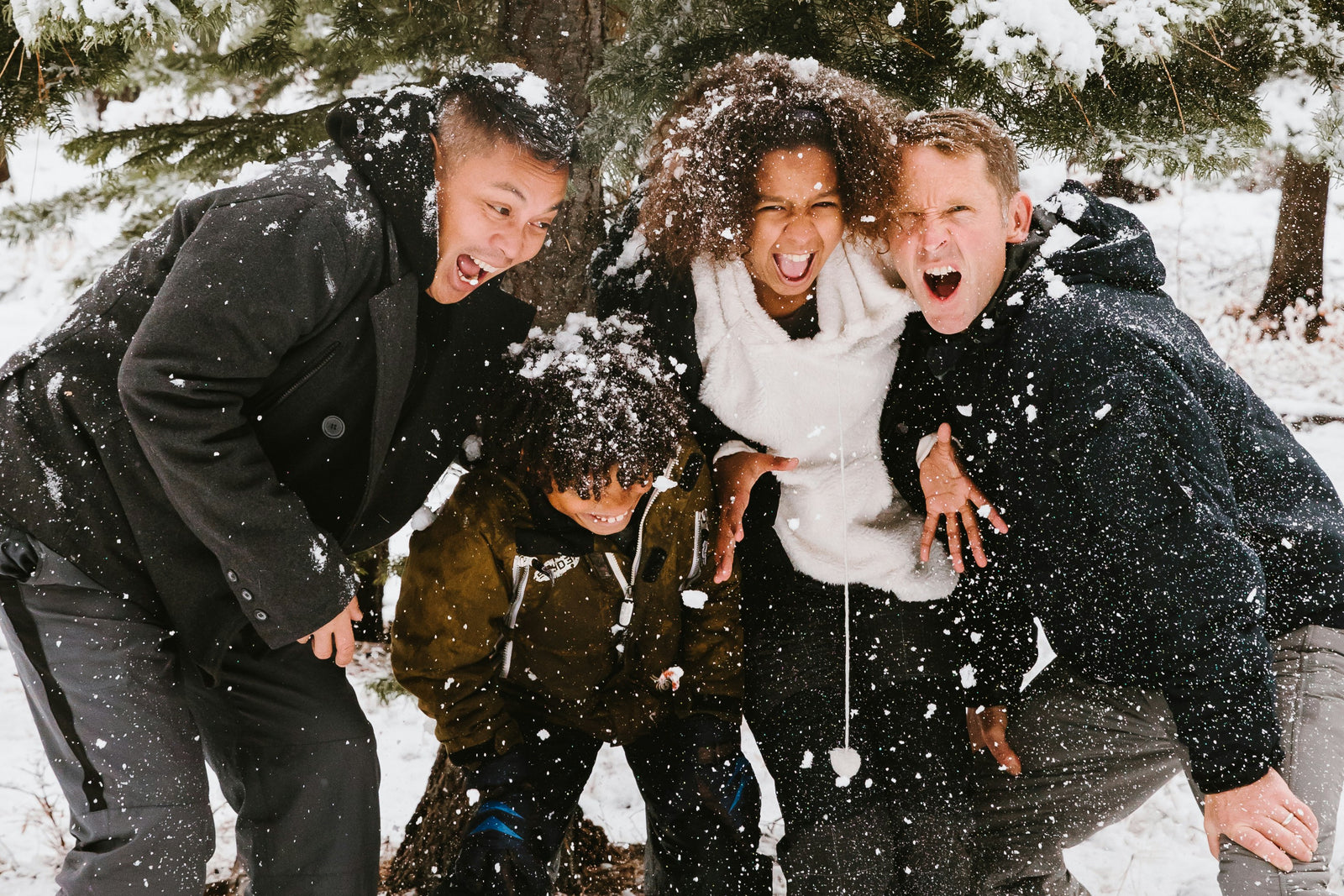 Family In Snow