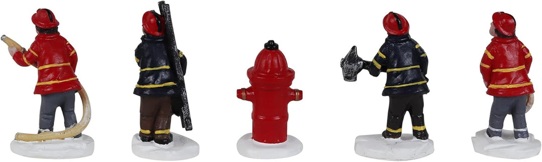 Set of 5 Firefighters Christmas Village Figurines - Christmas Village Company