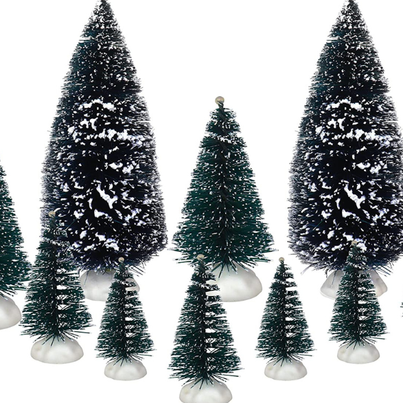 Set of 10 Christmas Trees Accessories - Christmas Village Company