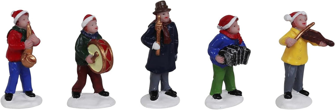 Set of 5 Music Band Christmas Village Figurines - Christmas Village Company