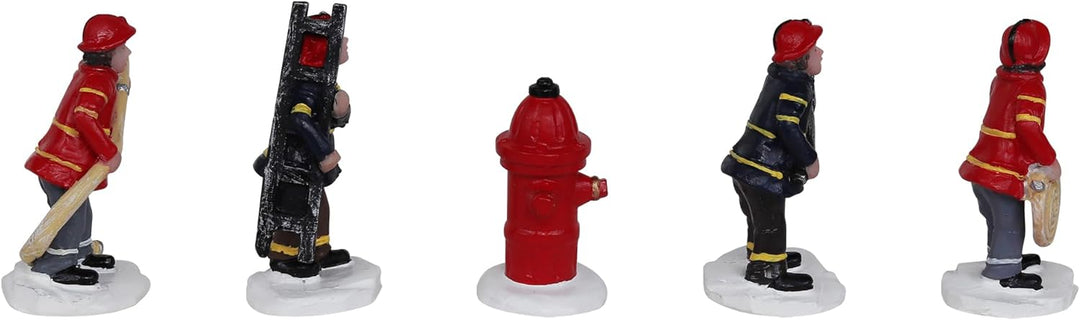 Set of 5 Firefighters Christmas Village Figurines - Christmas Village Company