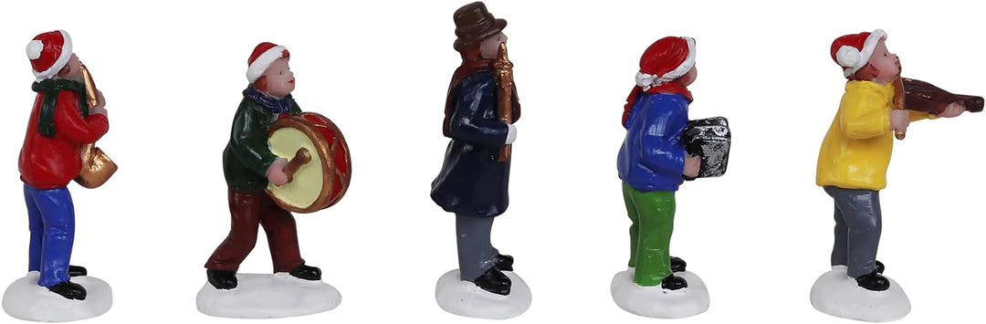 Set of 5 Music Band Christmas Village Figurines - Christmas Village Company