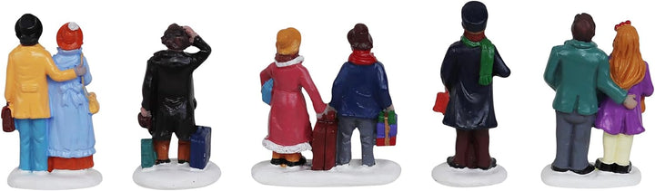 Set of 5 Travelers Christmas Village Figurines - Christmas Village Company