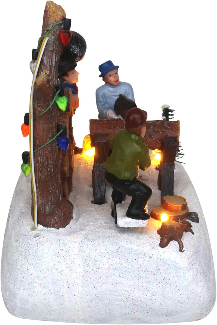 Wood Sawing - Christmas Village Company