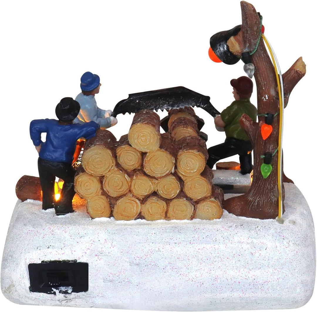 Wood Sawing - Christmas Village Company