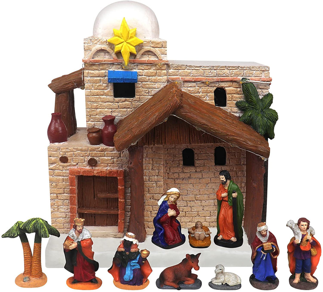 11PC Nativity Village Set - Christmas Village Company