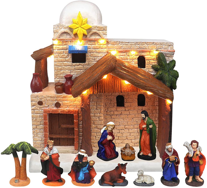 11PC Nativity Village Set - Christmas Village Company