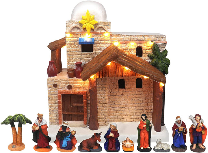 11PC Nativity Village Set - Christmas Village Company