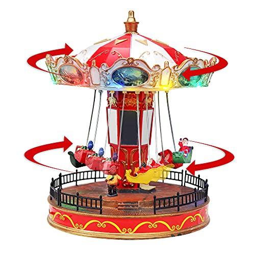 Musical Carousel Animated Christmas Village - Christmas Village Company