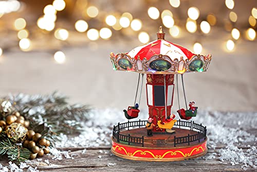 Musical Carousel Animated Christmas Village - Christmas Village Company