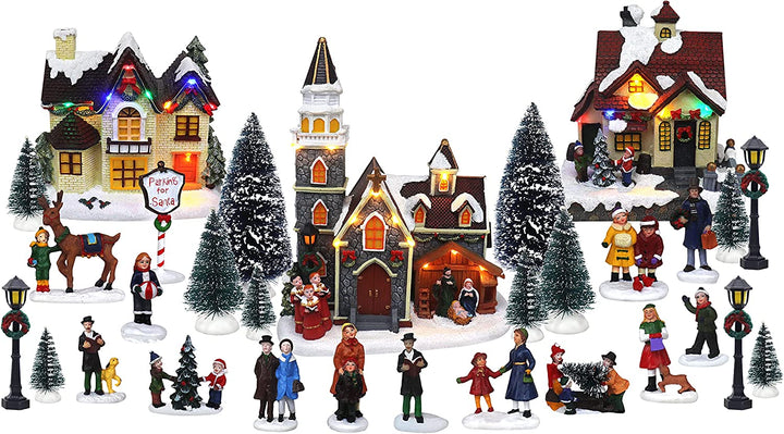 Set of 30 Christmas Village  - Christmas Village Company