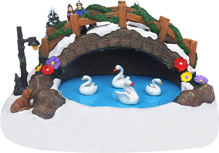 Swimming Swans Family - Christmas Village Company