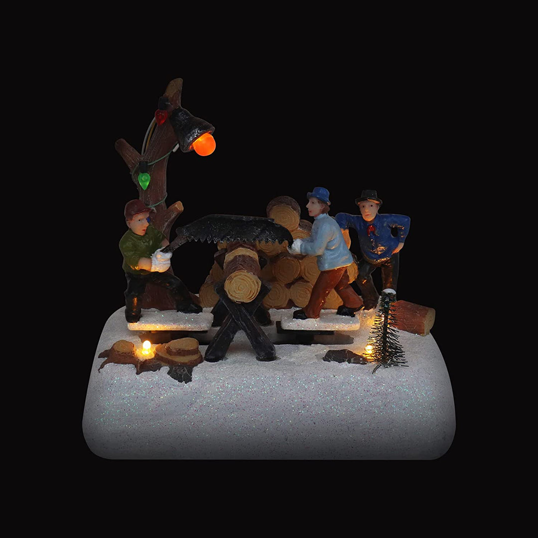 Wood Sawing - Christmas Village Company