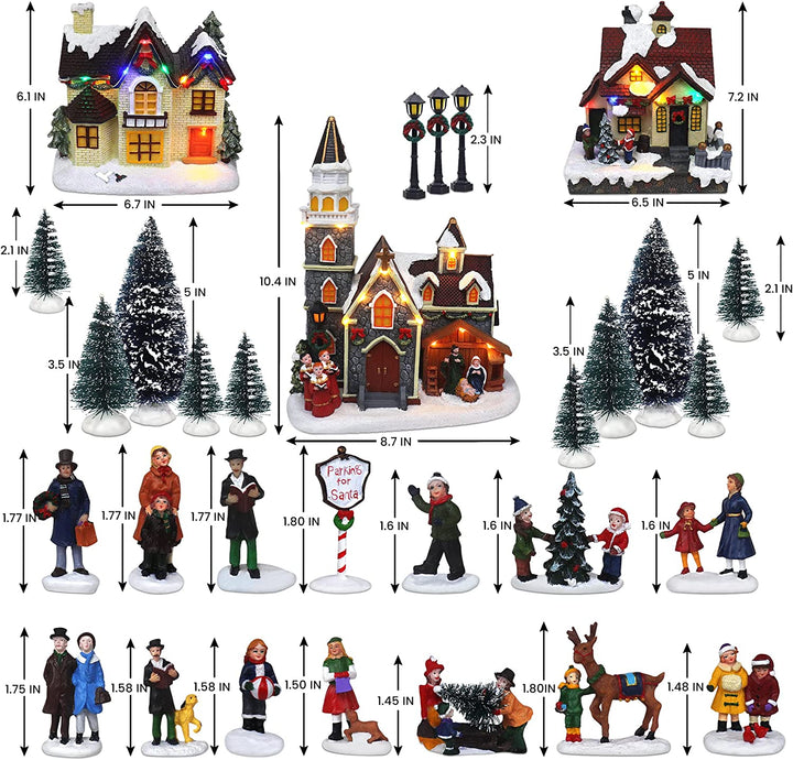 Set of 30 Christmas Village - Christmas Village Company