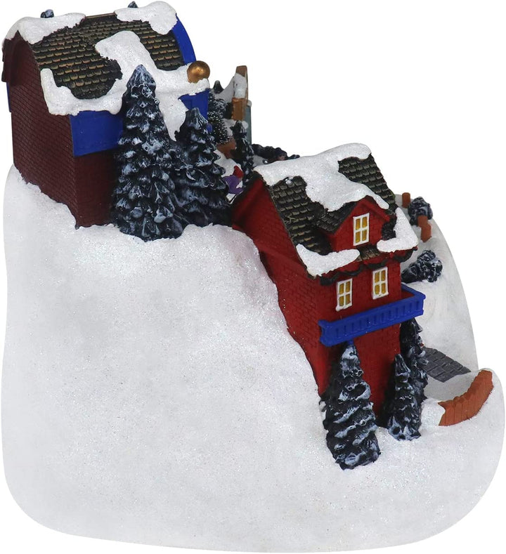 Ski Resort with Moving Skiers - Christmas Village Company