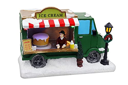 Lighted Ice Cream Truck Christmas Village - Christmas Village Company