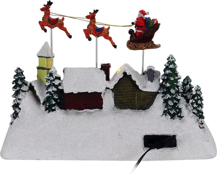 Santa & Reindeer Sleigh - Christmas Village Company