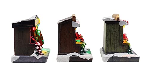 Lighted Christmas Village Shops Set of 3 - Christmas Village Company