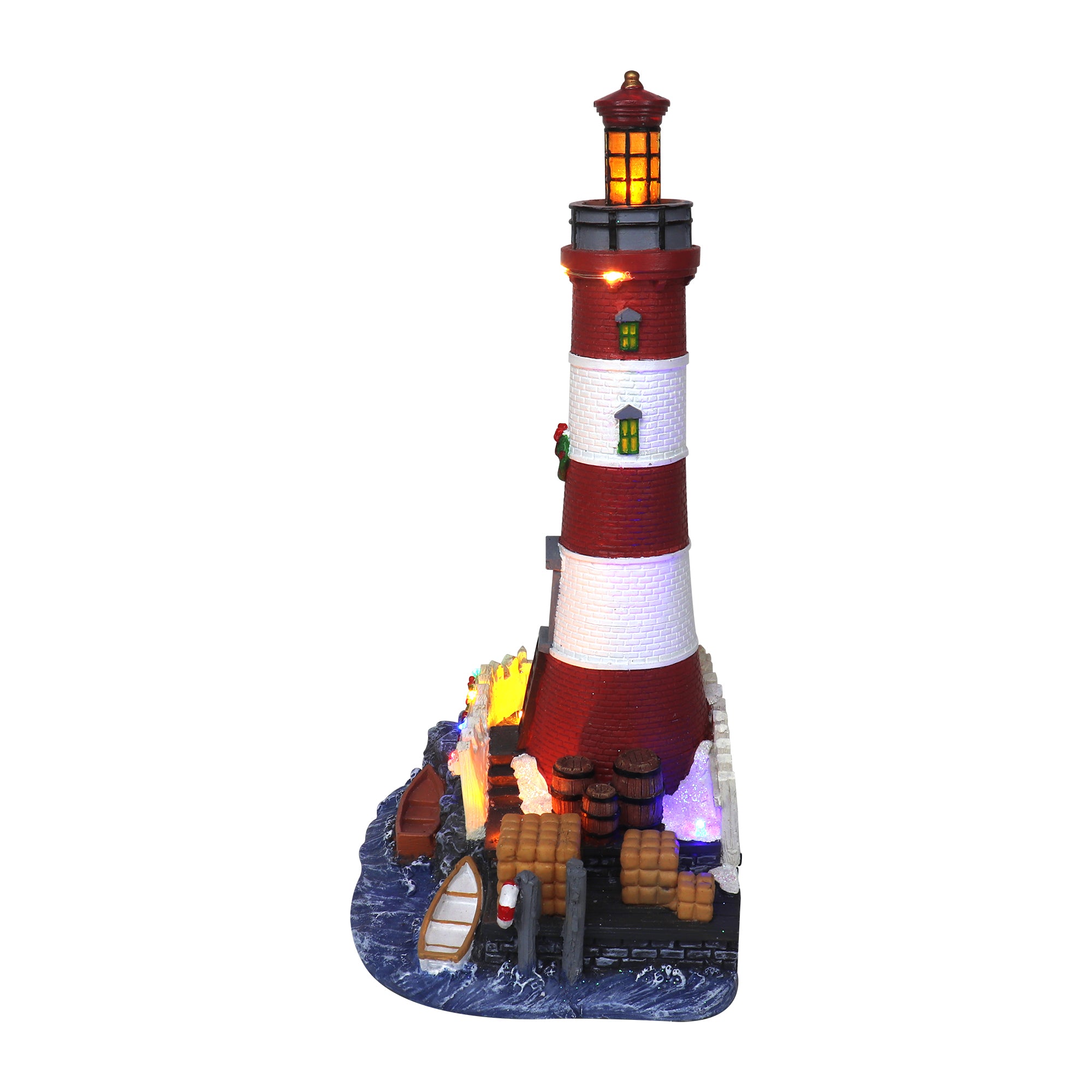 Christmas Village Light House with Illuminated Details – Top Treasures
