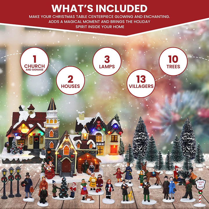 Set of 30 Christmas Village - Christmas Village Company