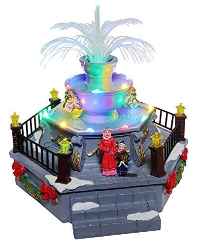 Lighted Christmas Village Fountain - Christmas Village Company