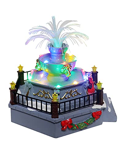 Lighted Christmas Village Fountain - Christmas Village Company