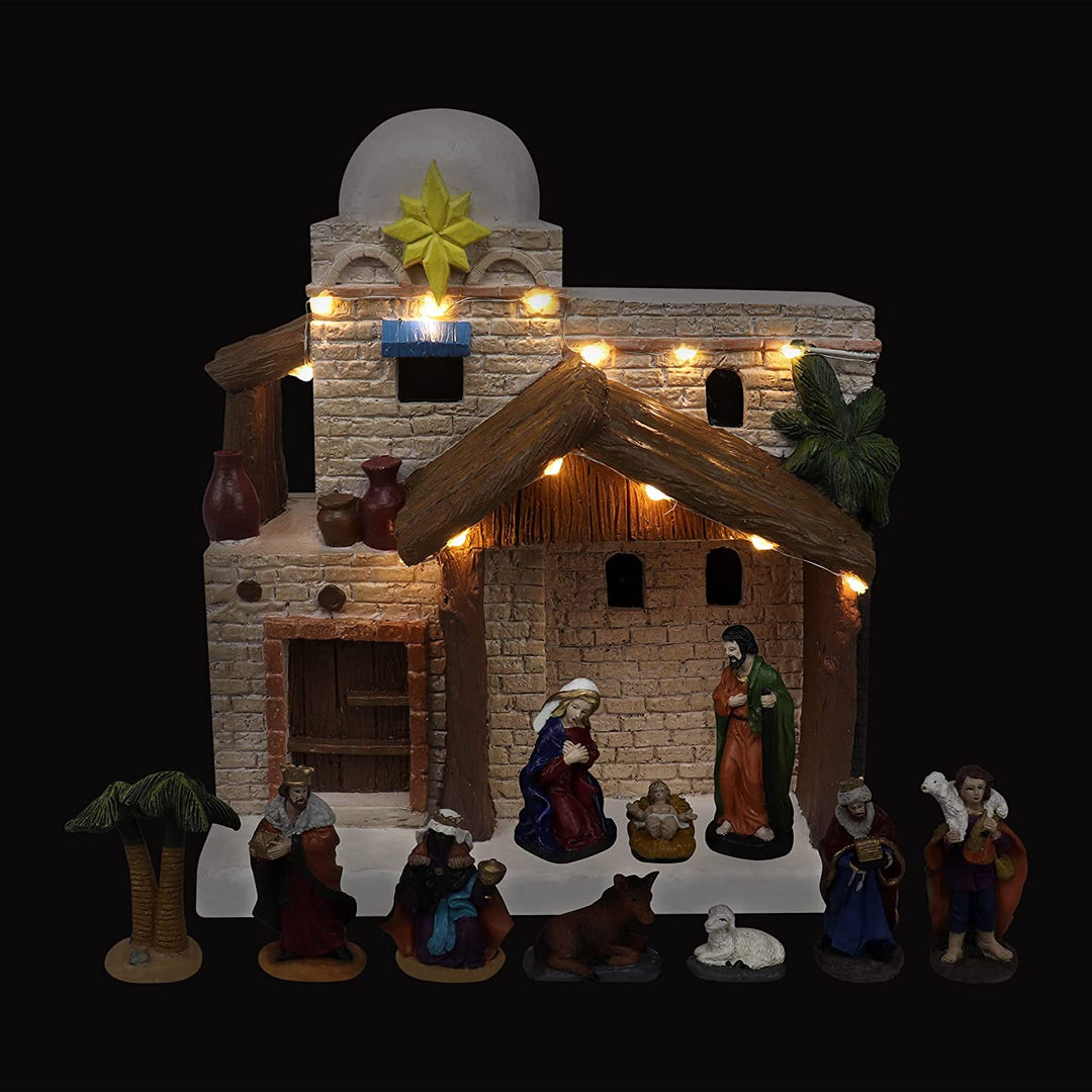 11PC Nativity Village Set - Christmas Village Company