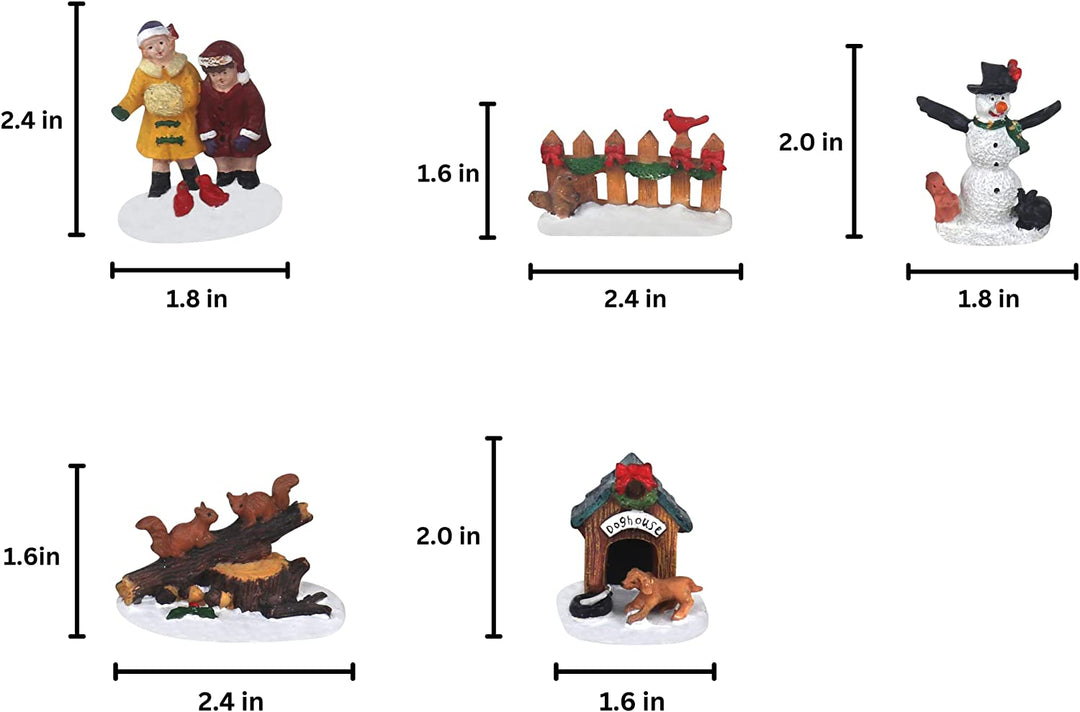 5 Piece Figurine Decoration Set - Christmas Village Company