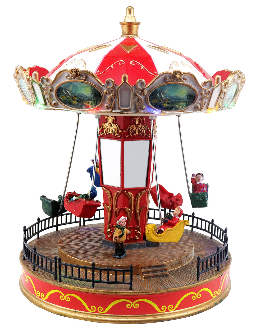 Musical Carousel Animated Christmas Village - Christmas Village Company