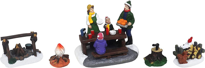 Set of 5 Figurine Picnic Scene - Christmas Village Company