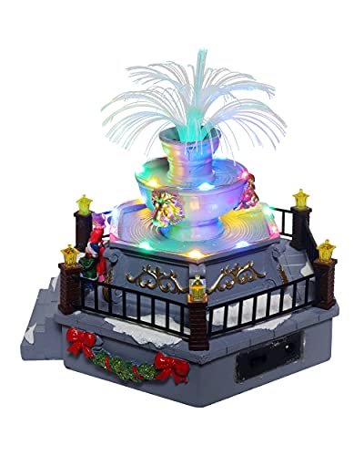 Lighted Christmas Village Fountain - Christmas Village Company