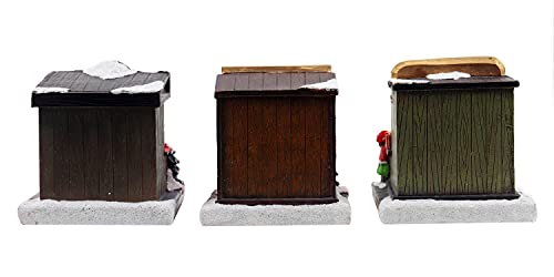 Lighted Christmas Village Shops Set of 3 - Christmas Village Company