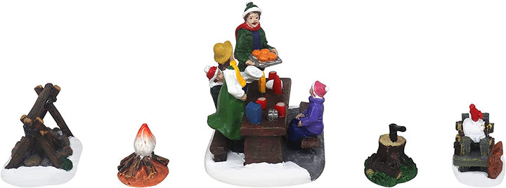 Set of 5 Figurine Picnic Scene - Christmas Village Company