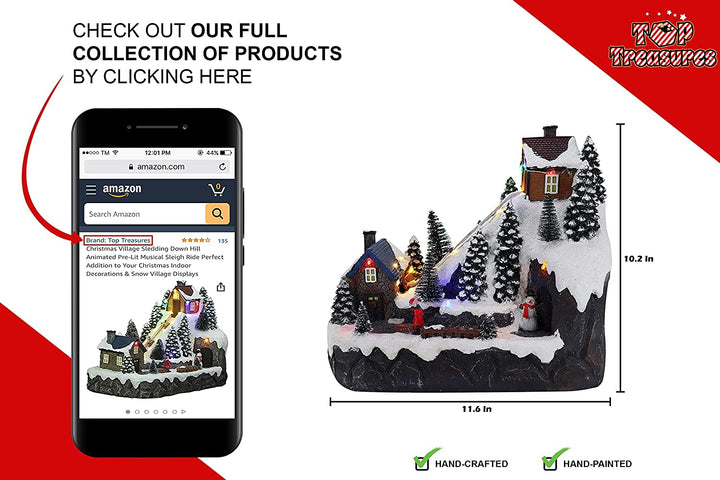 Sledding Down Hill - Christmas Village Company