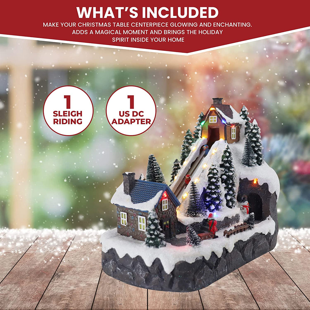 Sledding Down Hill - Christmas Village Company