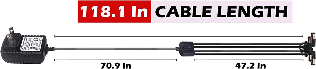 UL DC 4.5V 800mA Adapter with 4 Output Jacks - Christmas Village Company