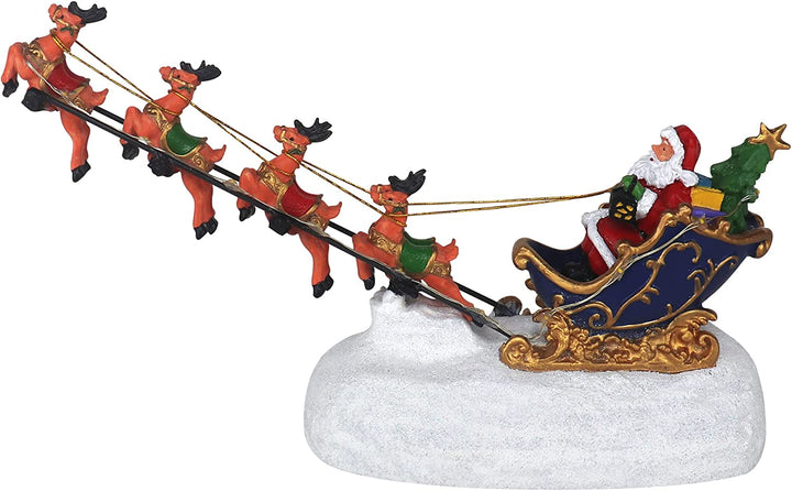 Santa in Reindeer Sleigh - Christmas Village Company