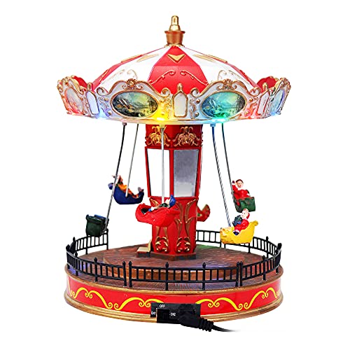Musical Carousel Animated Christmas Village - Christmas Village Company