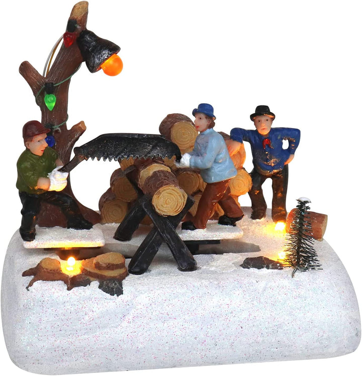 Wood Sawing - Christmas Village Company