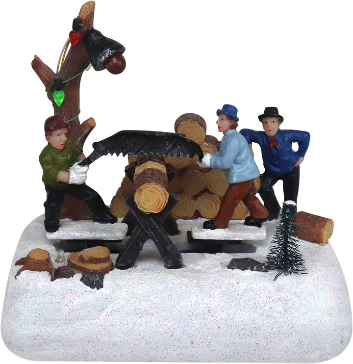 Wood Sawing - Christmas Village Company